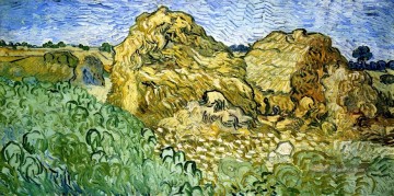 Feld mit Stapeln Weizen Vincent van Gogh Ölgemälde